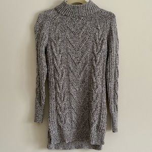 Knit Turtleneck Tunic Sweater